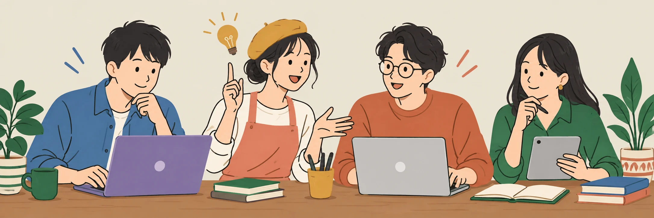 CanvaやAIを使って、デザインやアイデアを考える人たち
